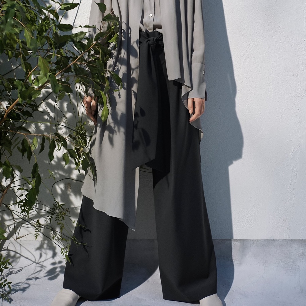 Zara tied pleated pants